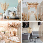 Tall Pampas Grass Stems 6pcs 39 Inch, Fluffy Natural Dried Pampas Grass Bouquet for Wedding Centerpiece, Boho Home Decor, Vase Filler, Party & Office Decoration, Valentine's Day & Autumn Floral Arrangement