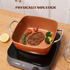 Deep Fryer Set with Strainer 4 Piece Large Capacity Oil Strainer Fryer Easy to Clean for Home Cooking French Fries Steaks Family Meals