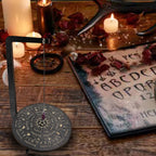 Wooden Pendulum Stand 3D Divination Crystal Display Holder | Witchcraft Altar Supplies, Necklace Display Stand for Meditation, Crystal Rituals, Boho Witch Room Decor