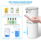 Automatic Soap Dispenser, USB Rechargeable Touchless Electric Soap Dispenser – Wall Mount or Desktop, Bathroom & Kitchen, Black or White