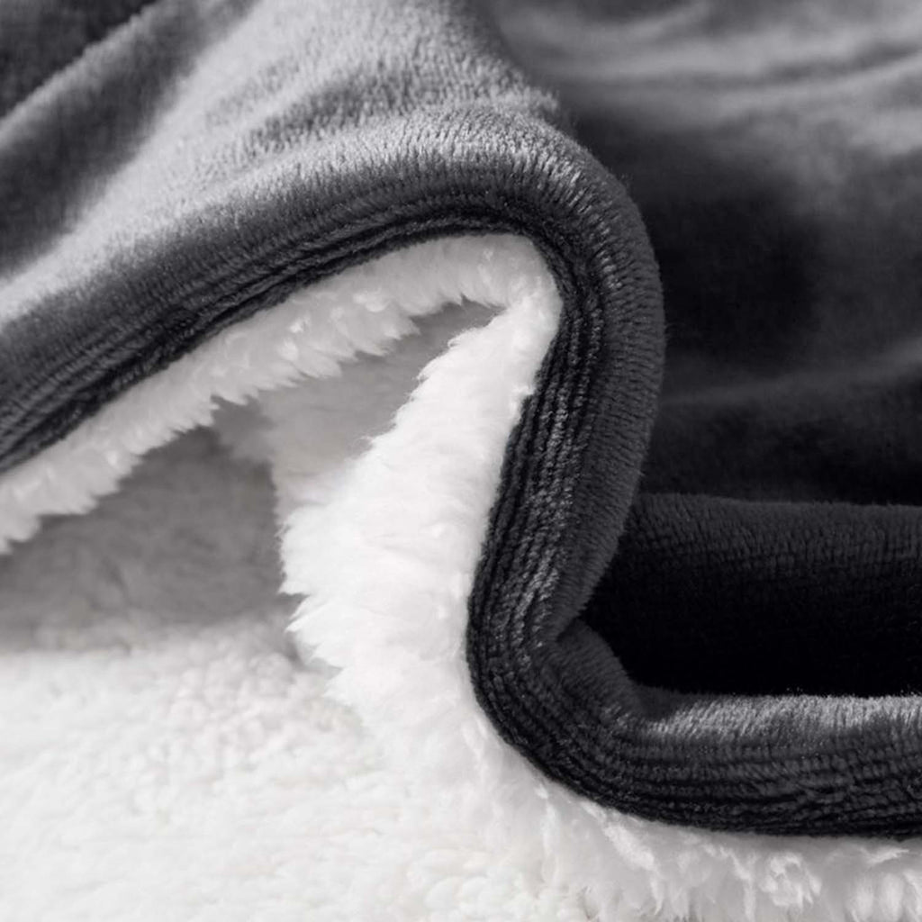 480GSM Heavy Sherpa Fleece Blanket Double-Sided Reversible Warm Throw for Couch Bed Office Travel All Season Comfort Sofa Decoration Holiday Gift
