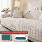 Short Plush Sofa Cover Soft Thick Pet Friendly All Season Sofa Protector Machine Washable for 1 2 3 4 Seater Living Room Bedroom Office Winter