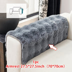 Plush Sofa Cover Rabbit Fur Like Cushion – Anti-Slip Wear-Resistant Pet Friendly Sofa Protector, 450-500GSM Polyester, Machine Washable, Home Decor