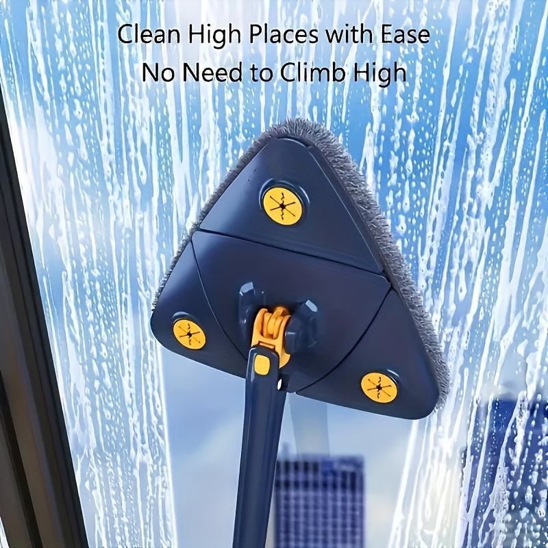 360 Rotating Spin Mop Hands-Free Wet Dry Floor Cleaner with Long Handle – Multi-Surface Home Cleaning Mop, No Battery Required