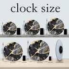 Modern Large Glass Wall Clock with Marble Texture – Silent Non-Ticking, 14, 20 & 24 Inch, AA Battery, Luxury Wall Decor for Living Room, Bedroom, Kitchen & Office, Housewarming Gift