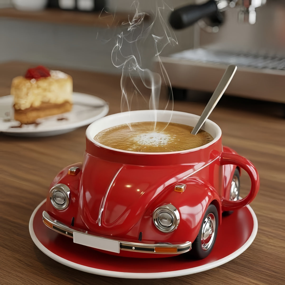 Vintage Car Shaped Resin Mug Ornament, Retro Classic Auto Coffee Cup Sculpture for Desktop, Office & Car Dashboard Decor, Unique Collectible Gift for Car Enthusiasts in 8 Colors