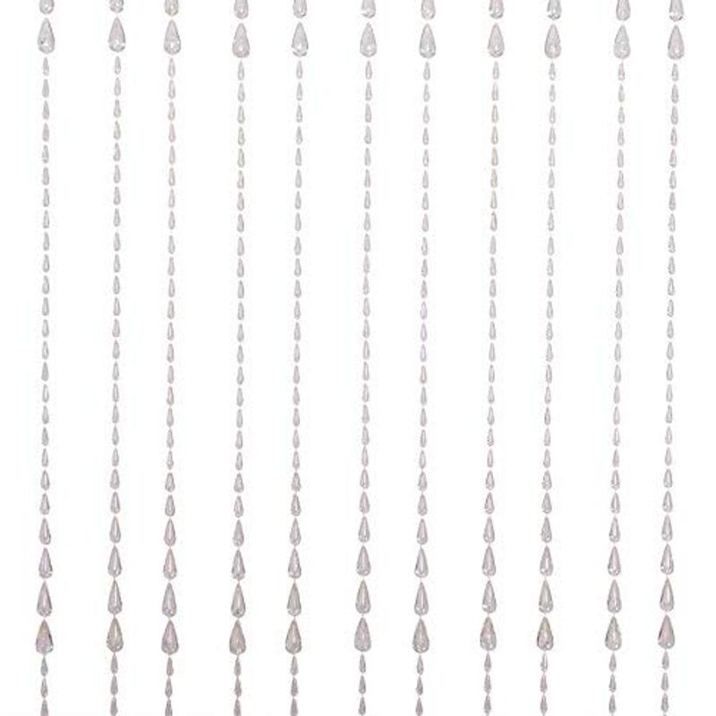 Acrylic Beaded Curtain 35.5x72 Inch for Doorways and Windows - Boho Room Divider and Closet Door Curtain - Decorative Bead Curtain for Bedroom, Wedding, Events and Retail Window Display