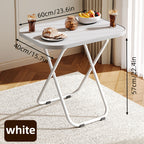 Foldable Tray Table – No Assembly TV Dinner Tray for Eating on Bed Sofa Living Room, Stable Snack Table, Normal & Large, Black White Walnut
