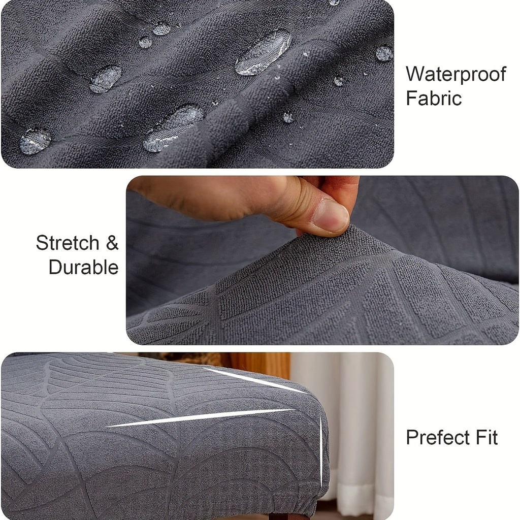 Stretch Jacquard Dining Chair Covers Set of 4 or 6 Removable Washable Polyester-Elastane Slipcovers – Chair Protector for Kitchen Home Hotel Restaurant, Valentine's Day Home Decoration