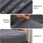 Stretch Jacquard Dining Chair Covers Set of 4 or 6 Removable Washable Polyester-Elastane Slipcovers – Chair Protector for Kitchen Home Hotel Restaurant, Valentine's Day Home Decoration