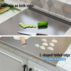 Stainless Steel Cutting Board Extra Large - Multiple Sizes, Easy-Clean Metal Chopping Board for Kitchen Prep, Multipurpose Non-Porous Cutting Surface for Meat, Vegetables & Bread