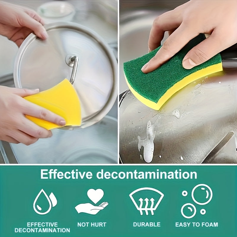 Double-Sided Cleaning Sponges 100 Pack Scratch-Free Super Absorbent Sponge Wipes for Kitchen Bathroom Dishwashing Home Use