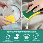 Double-Sided Cleaning Sponges 100 Pack Scratch-Free Super Absorbent Sponge Wipes for Kitchen Bathroom Dishwashing Home Use