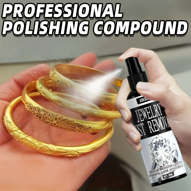 Jewelry & Metal Polishing Cream with Cloth, Restores Shine on Gold Silver Coins & Watches, Glycerin Formula Unscented Mild Metal Cleaner & Polish for Jewelry Care, 1.01 oz