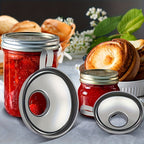 Stainless Steel Mason Jar Funnels Set of 2 - Wide Mouth & Regular Mouth, for Canning Preserving Cooking, Fits All Glass Jars | Nuvia Haven