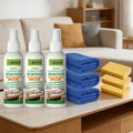 Citric Acid Sofa & Fabric Stain Remover Kit with Sponge & Towel – Quick-Drying Upholstery Cleaner Spray for Sofas, Car Interiors & Furniture | 1-Set or 3-Set Bundle