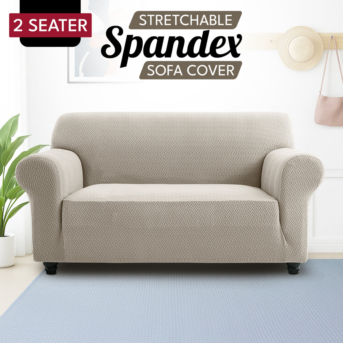Spandex Stretch Sofa Cover Non-Slip Washable Couch Slipcover for 1 2 3 Seater Elastic Furniture Protector Pet & Kid Friendly Living Room Bedroom Home Decor