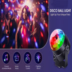 Party Lights with Remote Control, Disco Ball Strobe DJ Light for Dance Parties, Birthday Decorations & Home Room – Music Sync LED Effect – 2 or 4 Pack
