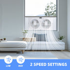 Twin Window Fan 9 Inch Expandable Dual Blade with Remote Control 2-Speed 3-Speed for Bedroom Living Room Kitchen Indoor Cooling