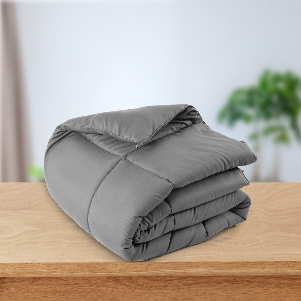 All Season Comforter with Corner Tabs & Box Stitching – Soft Fluffy Lightweight Hotel-Quality Duvet Insert for Twin Queen King, Breathable Year-Round Bedding