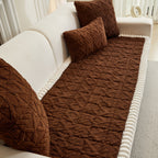 Thickened Quilted Sofa Cushion Pad Soft Polyester Seat Mat for Loveseat 2 3 4 Seater Sofa Autumn Winter Warmth Home Decor Dark Gray Dark Coffee Cream Green