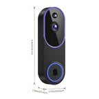 2K Smart Video Doorbell Camera – 166° Wide Angle, AI Human Detection, Two-Way Voice, Night Vision, Cloud Storage & 2.4G WiFi Wireless Doorbell for Home Security