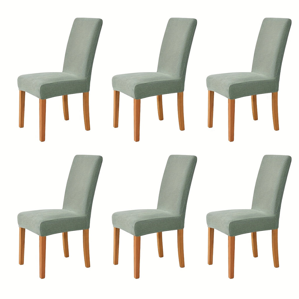 Stretch Dining Chair Seat Covers – Removable & Washable Slipcovers | Set of 6