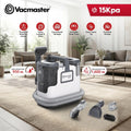 Portable Carpet & Upholstery Cleaner 15KPa – Compact Spot Stain & Odor Remover with Self-Cleaning Tool, 3.5" Tough Stain Brush, 54.1oz Tank & Extra Long Hose for Deep Spot Cleaning Carpets Sofas Cars