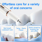 Rechargeable Electric Tooth Cleaner – 5-Speed Dental Plaque Remover with LED Light, USB Charging, Mirror & 2 Replaceable Brush Heads, Teeth Gap Cleaning Tool