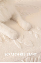 Faux Rabbit Fur Sofa Cover Thick Plush Couch Protector Non-Slip Machine Washable Pet Friendly – 2 3 4 Seater & Armrest Sizes, Floral Design Sofa Slipcover