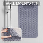 Anti-Slip Shower Mat with Massage Function – Extra Large Non-Slip Bathtub Mat for Safety & Comfort | 19.7”x31.5” | Green, Grey, White, Blue, Khaki & Pink