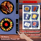Roll-Up Electric Food Warming Mat with 6 Temperature Levels & 6-Hour Timer – Full Surface Heating Tray for Holiday Parties, Buffets & Entertaining
