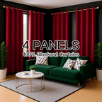 Blackout Curtains 4 Panels – 100% Room Darkening Thermal Insulated Grommet Top Window Drapes, Noise Reducing, Energy Saving, Privacy Protection for Living Room & Bedroom, 37–52" W Multiple Lengths