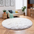 Tie Dye Round Area Rug Soft Plush Shaggy Circle Floor Mat Non-Slip for Living Room Bedroom Dorm – Boho Rainbow & Solid Colors 4x4 5x5 6x6 7x7 8x8 Ft | Home Decor Aesthetic