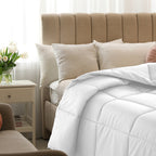 All Season Comforter with Corner Tabs & Box Stitching – Soft Fluffy Lightweight Hotel-Quality Duvet Insert for Twin Queen King, Breathable Year-Round Bedding