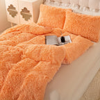 Plush Duvet Cover Set 3 Piece Ultra-Soft Warm Comforter Cover Twin Full Queen King 8 Colors for Bedroom Guest Room Dorm