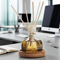 Rattan Reed Diffuser Lavender Essential Oil Flameless Aromatherapy Home Fragrance Air Freshener Deodorizer for Bedroom Bathroom Living Room Office