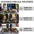 Vintage Plaid Kitchen Floor Mat Set – Diatom Mud Rubber, Absorbent, Non-Slip, Fast Drying, Machine Washable | Kitchen, Bathroom & Hallway | 2-Piece & 3-Piece | Nuvia Haven