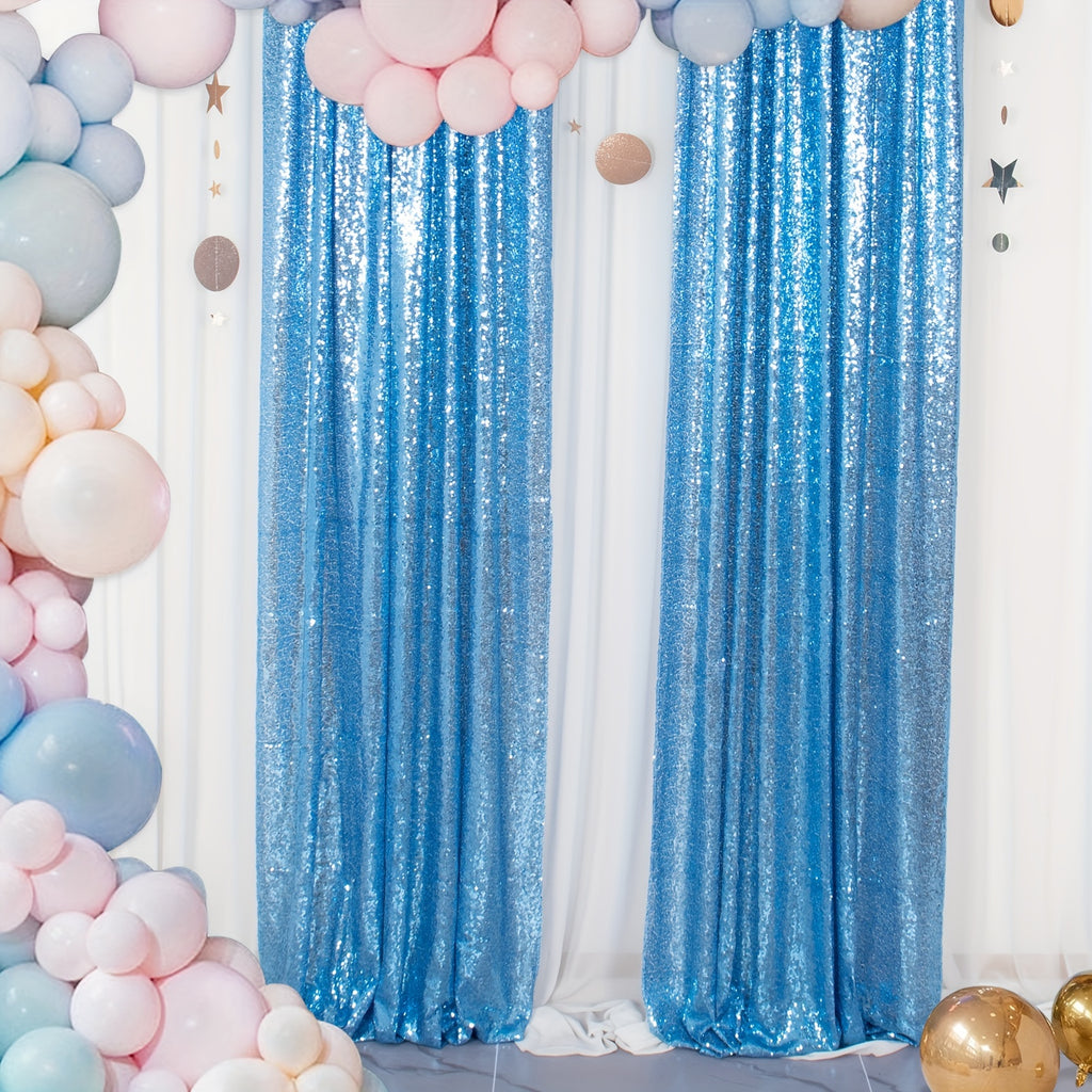Sequin Curtain Backdrop Panels 24x84 Inches Set of 2 – Glitter Shimmer Party Backdrop for Weddings Birthdays Baby Showers Proms & Photo Booths, 31 Colors