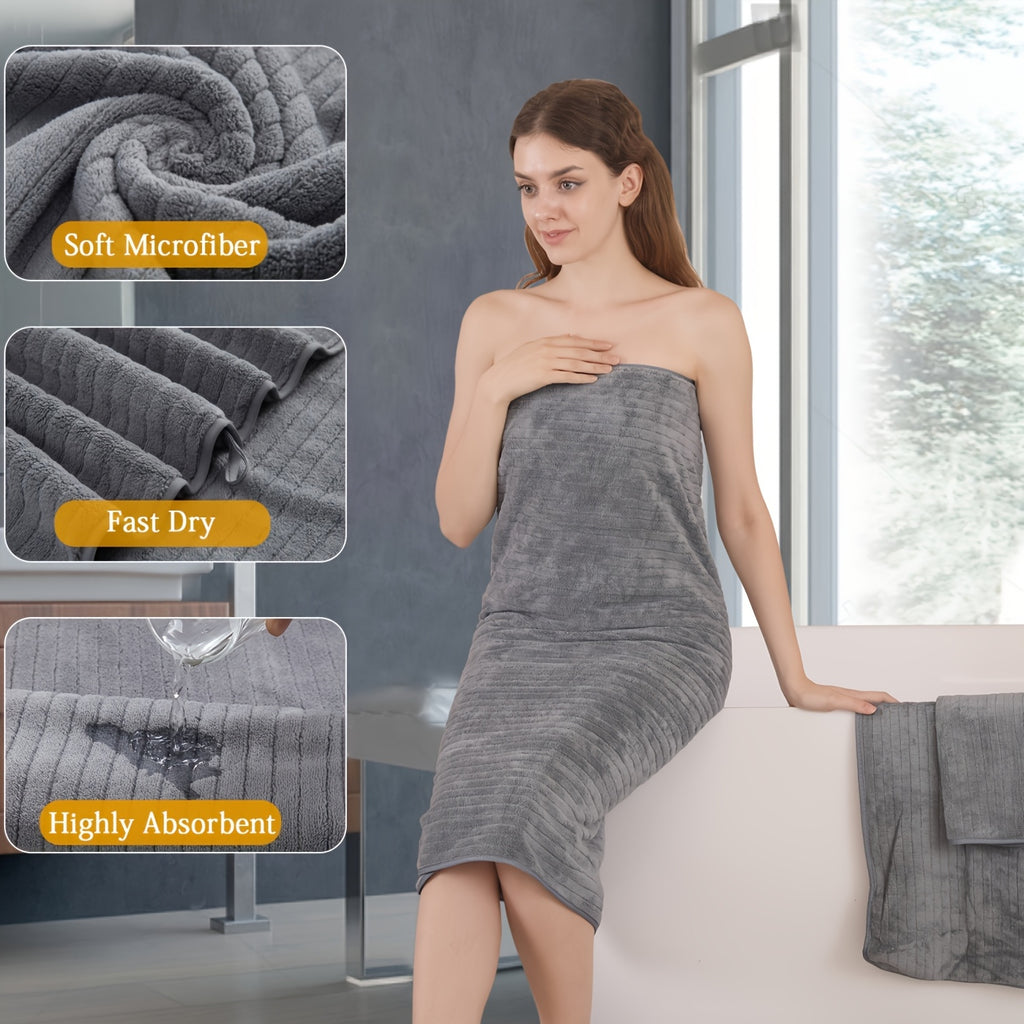 Oversized Bath Towel Set 4 Piece 35x71 Inch – Ultra Soft Quick-Dry Absorbent Microfiber Towels for Bathroom Spa Gym Travel, 10 Colors
