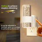LED Night Light Plug Into Wall, 2 Pack Dimmable 3000K Warm White with Auto Light Sensor, Adjustable Brightness, Modern Design for Hallway Bedroom Nursery Bathroom – No Batteries Needed