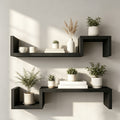 Floating Wall Shelves 22.8" – Set of 2 Creative Wall-Mounted Display Shelves with Reinforcement Plate, Heavy-Duty Bearing, Easy Install for Bedroom, Living Room, Bathroom & Kitchen