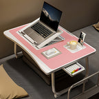 Portable Foldable Laptop Bed Table – Lap Desk with Cup Holder, Tablet & Card Slot, USB Option, for Bed Sofa Floor, Eating Reading Writing, 11 Styles