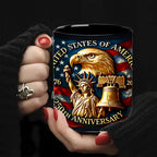 Eagle-Shaped Coffee Mug 11oz 360ml - USA Patriotic Eagle Rim Lip Cup for Coffee, Tea, Cocoa & Juice, Novelty Gift Mug for Office, Parties & Holidays, 4 Colors
