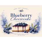 Blueberry Cheesecake Scented Soy Wax Candle in Mason Jar – 30-40 Hour Burn, Phthalate-Free Fragrance, Vegan & Cruelty-Free, 6oz Fall Candle – Perfect Holiday Gift, Seasonal Home Fragrance Decor