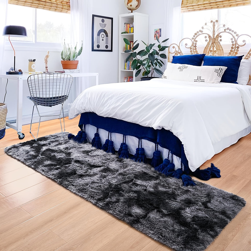 Tie-Dye Fluffy Area Rug – Ultra-Soft Thickened Plush Indoor Mat for Living Room, Bedroom & Office, 9 Colors 6 Sizes, Boho Machine-Woven Floor Carpet