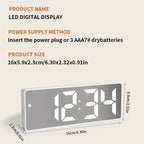 Contemporary LED Desk Clock with Temperature Display, Brightness Adjustment, Night Mode & Snooze – 12/24 Hour Digital Alarm Clock for Bedroom, Office & Nightstand
