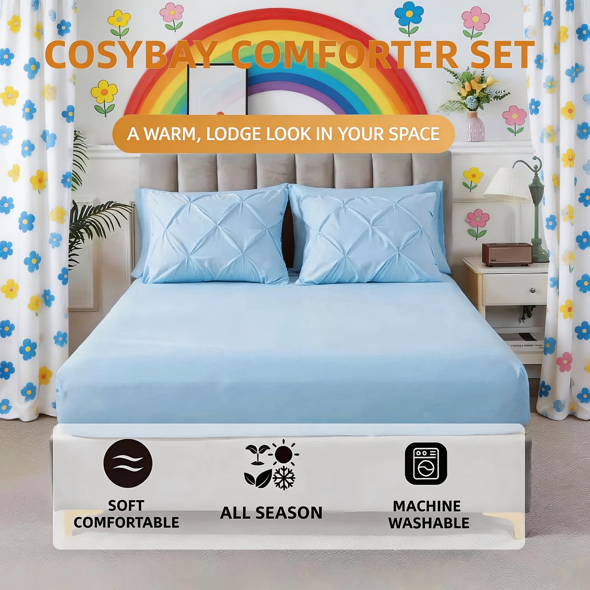 Comforter Set 3pcs 5pcs 7pcs - Extra Thick Warm Bedding Set with Sheet Sets & Pillowshams, Full Queen King Size, Machine Washable, Halloween Themed Kids Room Decor