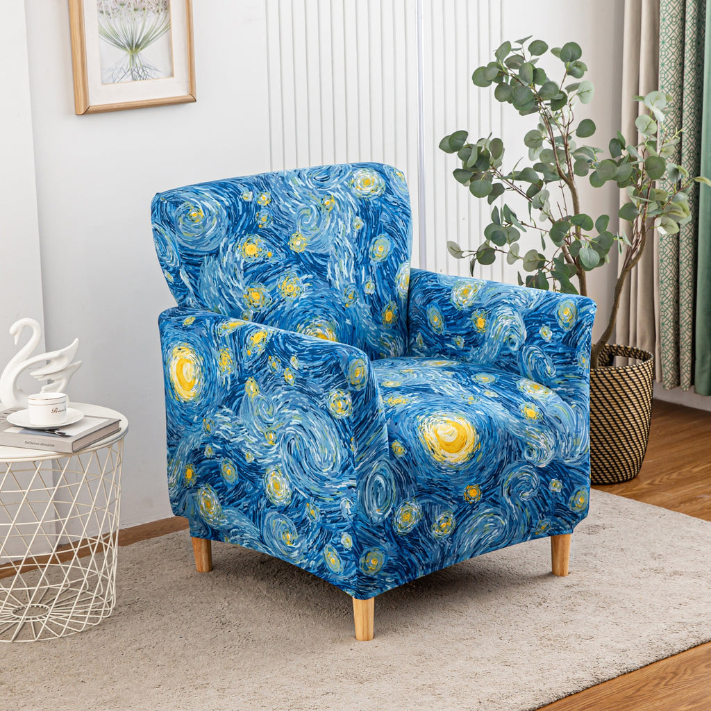 Stretch Armchair Slipcover 1pc - Mid Century Modern Accent Chair Cover with Arms Soft Furniture Protector for Living Room Office Reception Reading Machine Washable