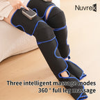 Full Leg Massager with Heat & Vibration Cordless Rechargeable – 4 Modes Pneumatic Compression for Calves Thighs Knees Ankles Soles, Large Screen, Mother's Day Father's Day Gift